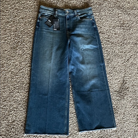 PAIGE Denim - PAIGE Dark Indigo Wide-Leg Jeans